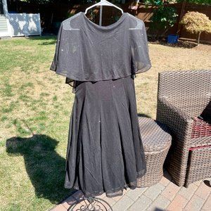 Black Sparkle Fit and Flare Dress Size 8 - Halloween
